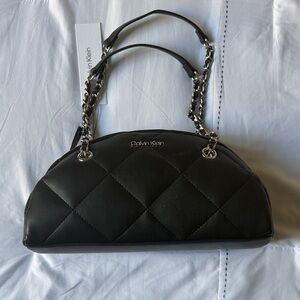 Calvin Klein Black Quilted Shoulder Bag